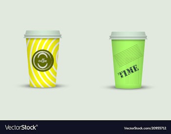 Paper coffee cup icon vector image