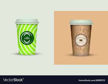 Paper coffee cup icon vector image