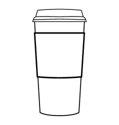 Paper coffee cup outline Royalty Free Vector Image