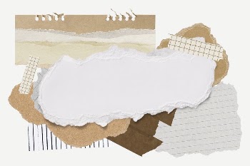 Paper collages frame background, aesthetic | Free PSD - rawpixel