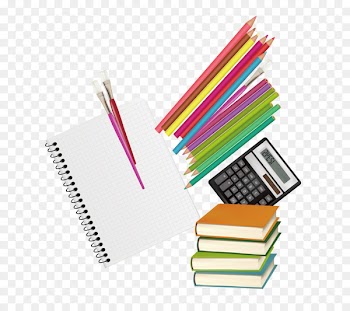Paper Colored pencil - Books and colored pencils vector calculator 