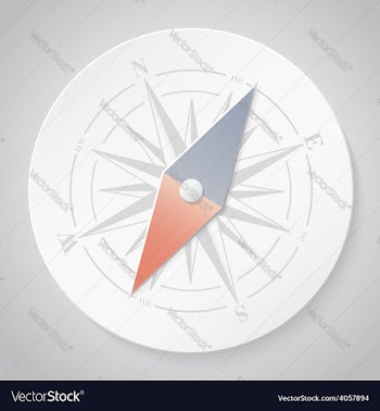 Paper compass vector image