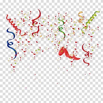 Paper Confetti Icon, Festive ribbons and confetti transparent background PNG clipart
