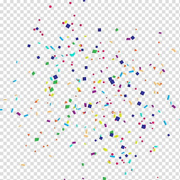 Paper Confetti Party, Cartoon Happy Birthday confetti, white ...