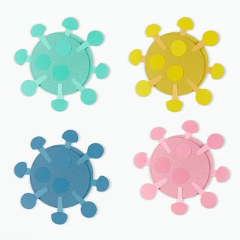 Paper craft coronavirus cell set mockup | Free  psd mockup - 2311967
