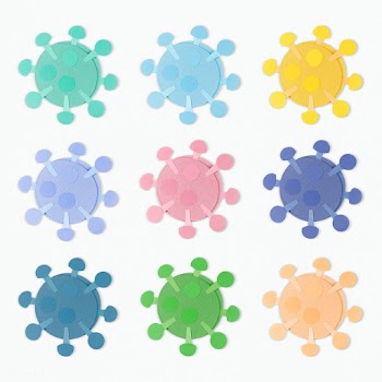Paper craft coronavirus cell set mockup | Free  psd mockup - 2311972
