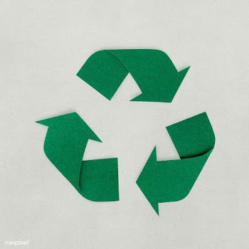 Paper craft design of recycle icon | Free stock psd mockup - 261527