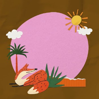 Paper craft fox border, pink | Free Vector - rawpixel