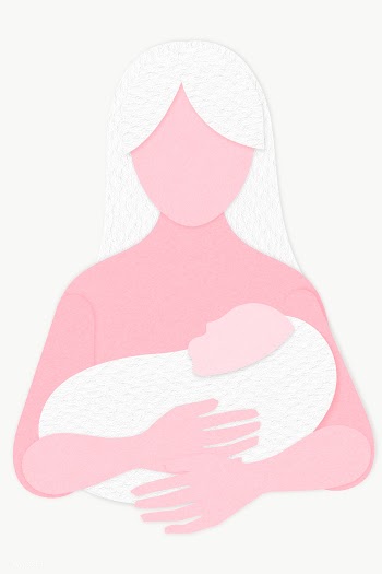 Paper craft mom holding a newborn character design element | Free  transparent png - 2323612