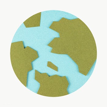Paper craft planet earth transparent png | Free  transparent png - 2305395