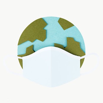 Paper craft planet earth wearing a face mask due to COVID-19 element t.. | Free  transparent png - 2304898