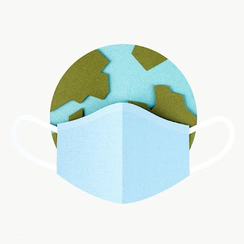 Paper craft planet earth wearing a face mask due to COVID-19 element t.. | Free  transparent png - 2305616
