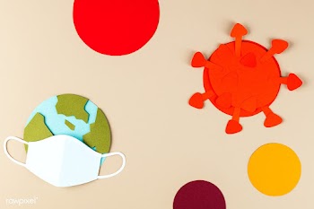 Paper craft planet earth wearing a face mask due to COVID-19 illustrat.. | Free  photo - 2304318