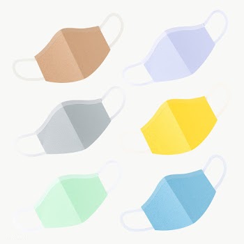 Paper craft surgical mask element set transparent png | Free  transparent png - 2309394