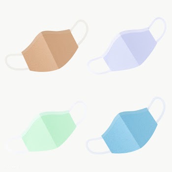 Paper craft surgical mask element set transparent png | Free  transparent png - 2309397