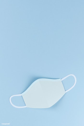 Paper craft surgical mask on a blue background illustration | Free  photo - 2307642