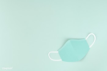 Paper craft surgical mask on a green background illustration | Free  photo - 2310404