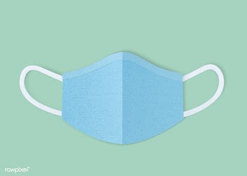 Paper craft surgical mask on a green background illustration | Free  psd mockup - 2305608