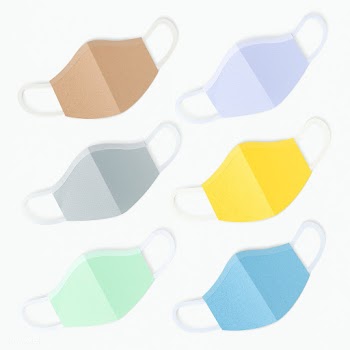 Paper craft surgical mask set mockup | Free  psd mockup - 2309369