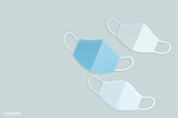 Paper craft surgical masks on a gray background mockup | Free  psd mockup - 2306682