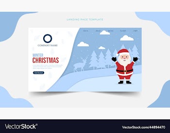 paper cut design for winter christmas with santa