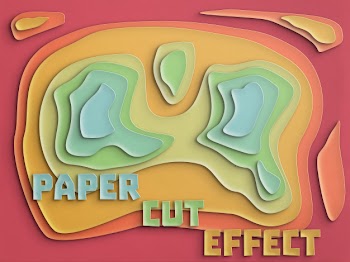 Paper cut effect fully customizable Free Psd