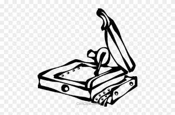 Paper Cutters Royalty Free Vector Clip Art Illustration - Bed Frame