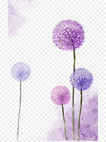 Paper Dandelion Wallpaper - Hand-painted Dandelion 