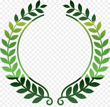 Paper Decal Monogram Sticker myClin - Green olive branch border 