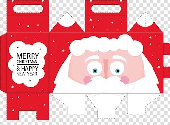 Paper Decorative box Christmas gift, Santa Claus Gift transparent background PNG clipart