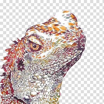 Paper Deer Postcard Watercolor painting Illustration, Chameleon color painting material transparent background PNG clipart
