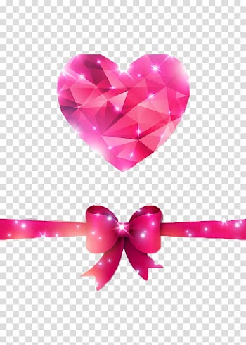 Paper Diamond Heart Valentines Day , Diamond Heart transparent background PNG clipart