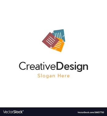 Paper diary clip objective logo vector image