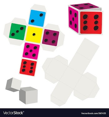 Paper dice vector image