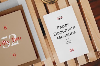 Paper Document Mockups 8. 52 ifty-two per document 9. mockups put your brand name 04 