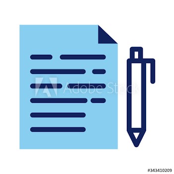 paper document with pen line and fill style