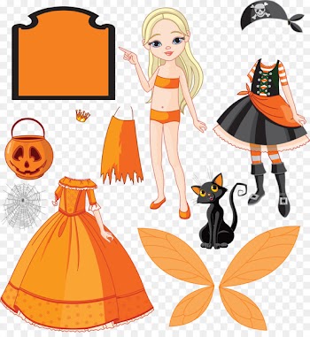 Paper doll Dress-up Halloween - LOL dolls 