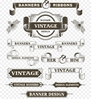 Paper Drawing Banner Illustration - Vector retro border pattern 