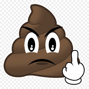 Paper Emoji Sticker Middle finger - party pop 