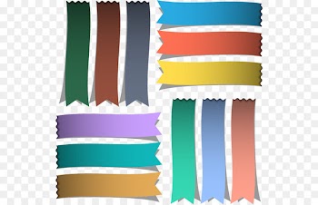 Paper Euclidean vector Ribbon - Flat color sticky notes 