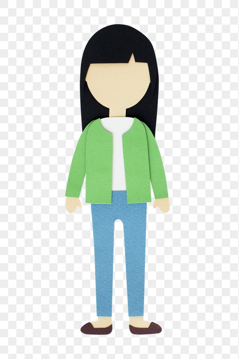 Paper faceless png woman sticker, | Free PNG - rawpixel