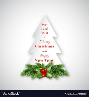 paper fir-tree with christmas decorative fir