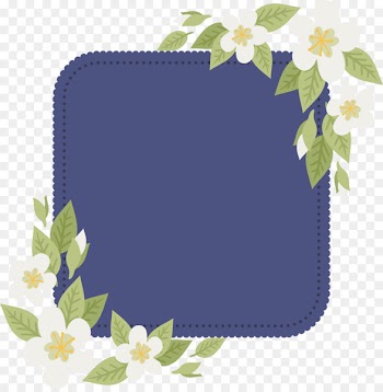 Paper Floral design Flower - White flowers decorate the title box 