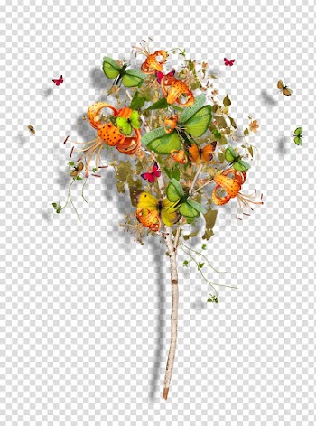Paper Floral design Tree, bouquet transparent background PNG clipart