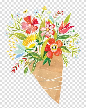 Paper Flower bouquet Printing, bouquet watercolor transparent background PNG clipart