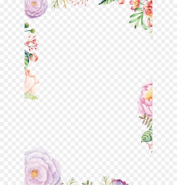 Paper Flower Drawing - Pattern border 