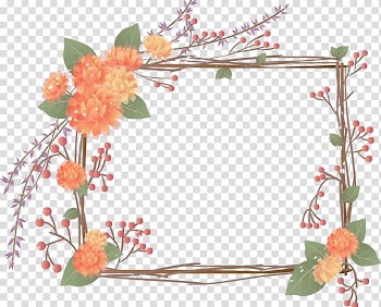 Paper Flower Pattern, flower frame transparent background PNG clipart
