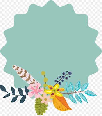 Paper Flower Pink - Round blue floral decorations tab bar 