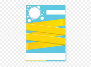 Paper Flyer Ribbon Brochure - Yellow paper ribbon flyers vector material 
