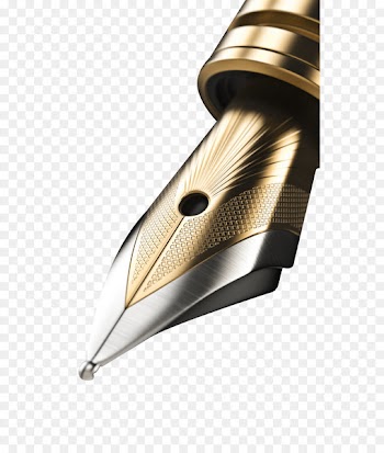Paper Fountain pen Nib Stationery - Golden pen 